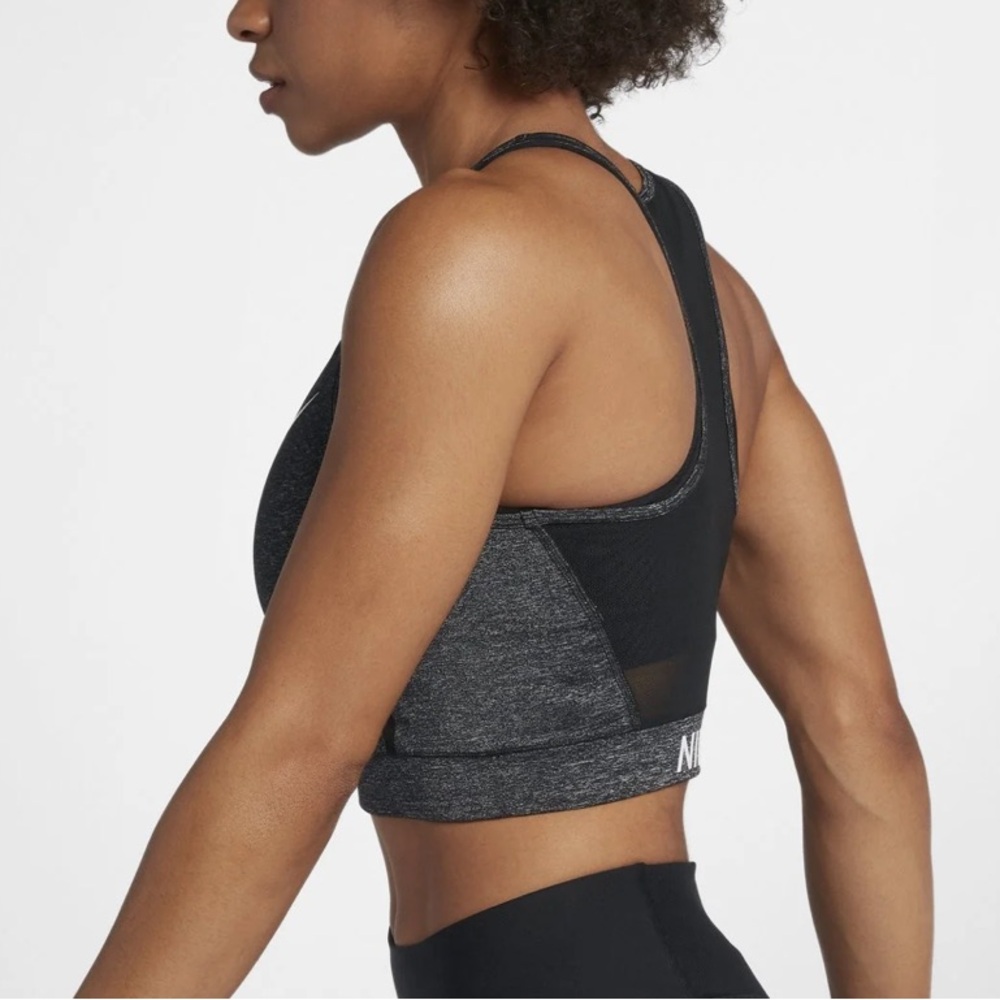 NIKE PRO HYPERCOOL CROPPED TRAINING TANK - BLACK/ HEATHER Size M - Picture 6 of 12